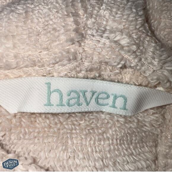 Haven Wave Small/Medium Organic Ribbed Cotton Robe in Silver Peony | NEW/NIB! - Picture 5 of 6